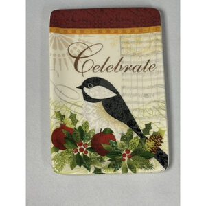 Cracker Barrel Season of Peace Lori Siebert Small Tray Celebrate Christmas Bird